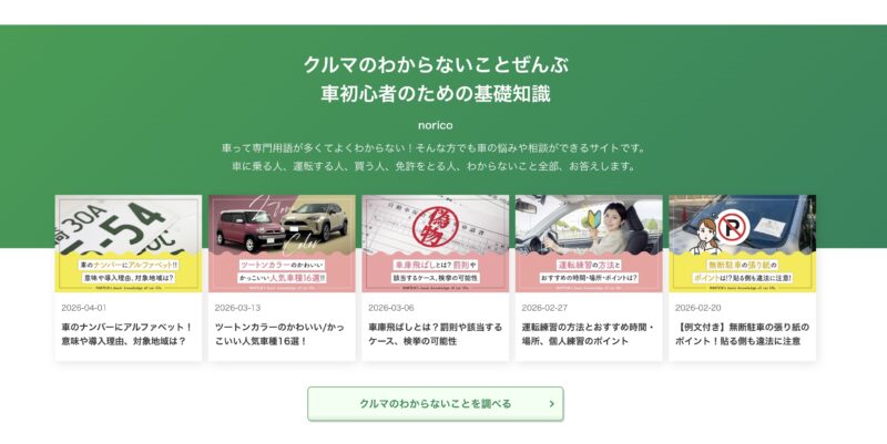 TOPページでの初心者ユーザ向けコンテンツ導線