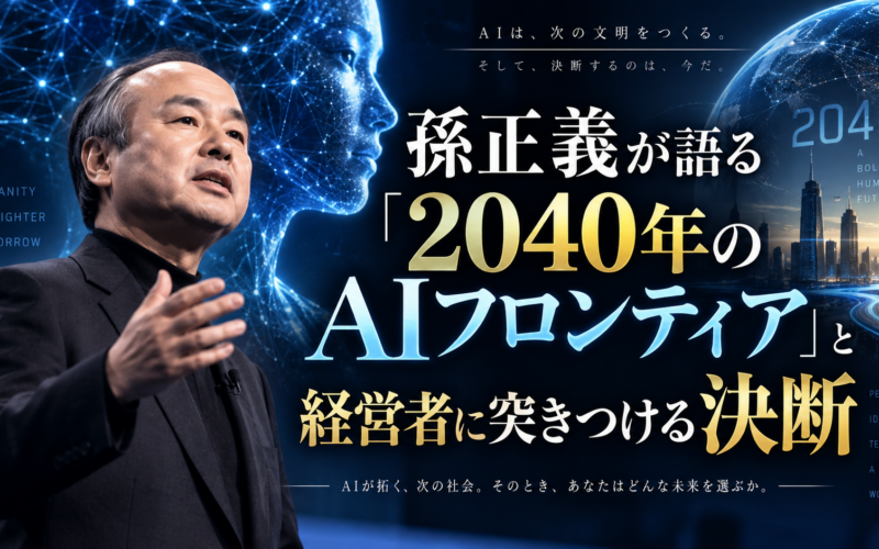 【ブログ向けサマリー】孫正義が語る「2040年のAIフロンティア」と経営者に突きつける決断
